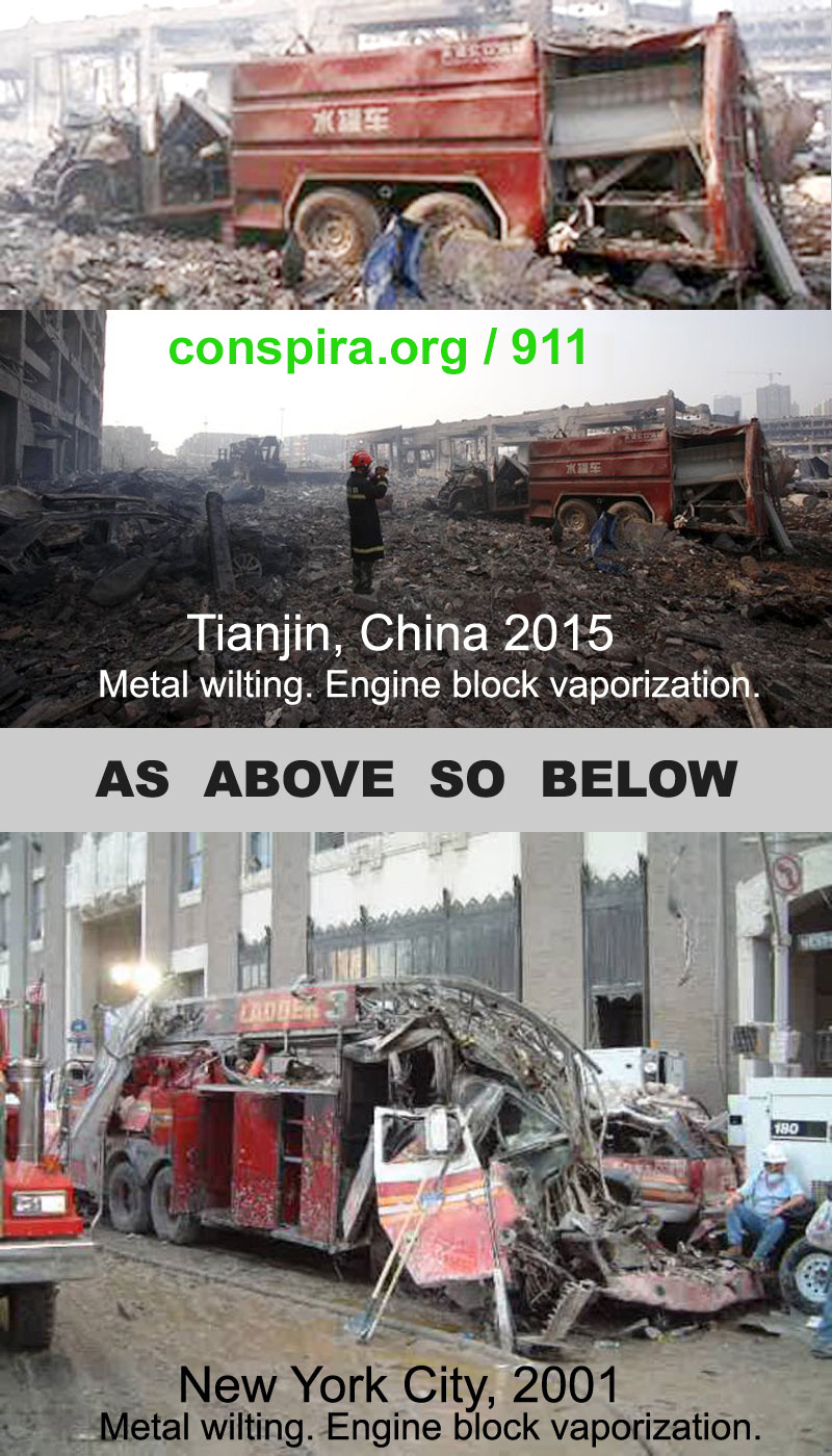 911 tianjin as above so below metal wilting engine block vaporization conspiraorg
