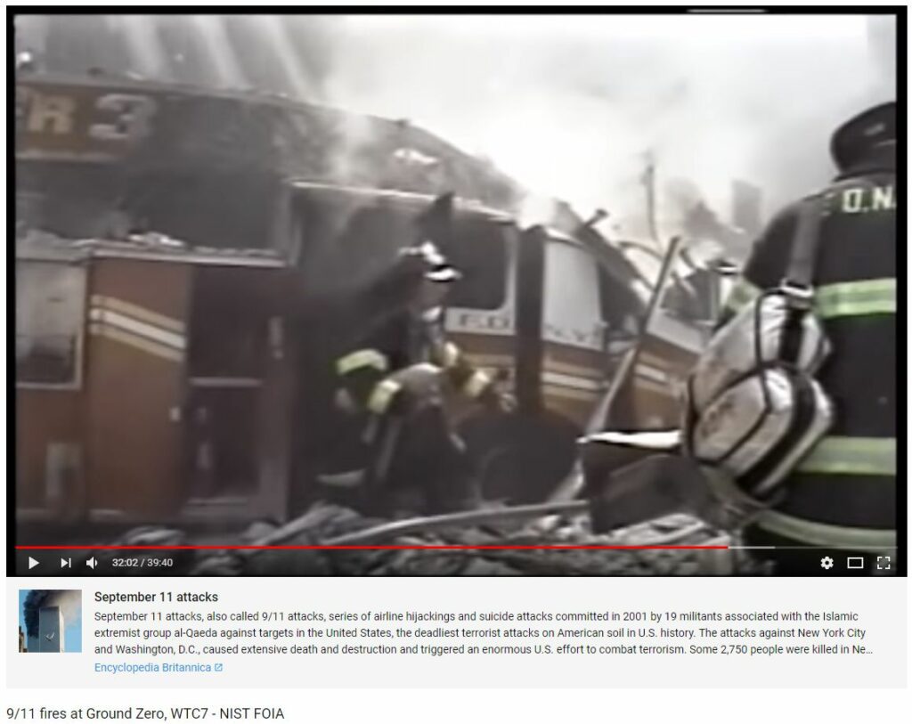 Ladder 3 shown not crushed but wilted in nist foia video