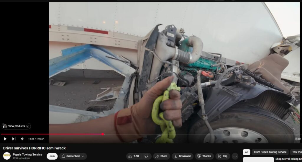 Reality Check - What a normal non-DEW semi wreck looks like