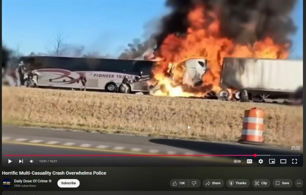 Deadly crash, open-air fire, cremated steel, DEW