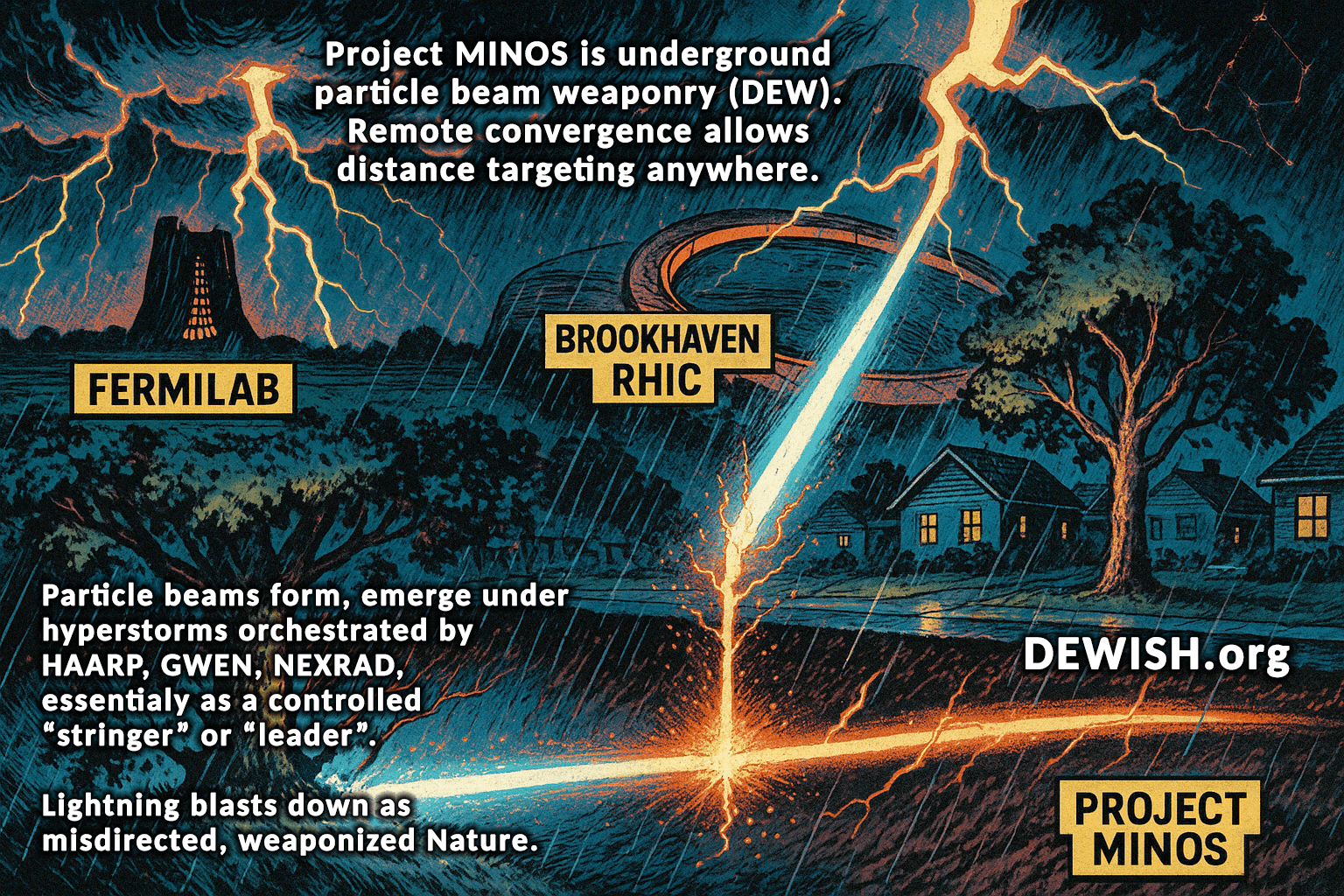 Minos fermilab brookhaven lightning dew