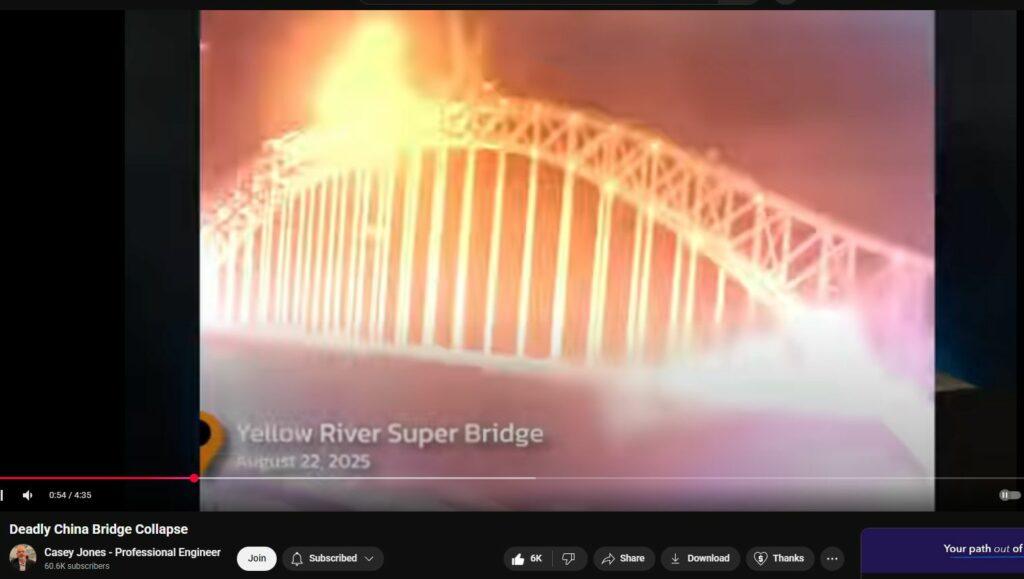 Baltimore Key Bridge #133 - Identical DEW take-down of China Yellow River Bridge Aug 2025