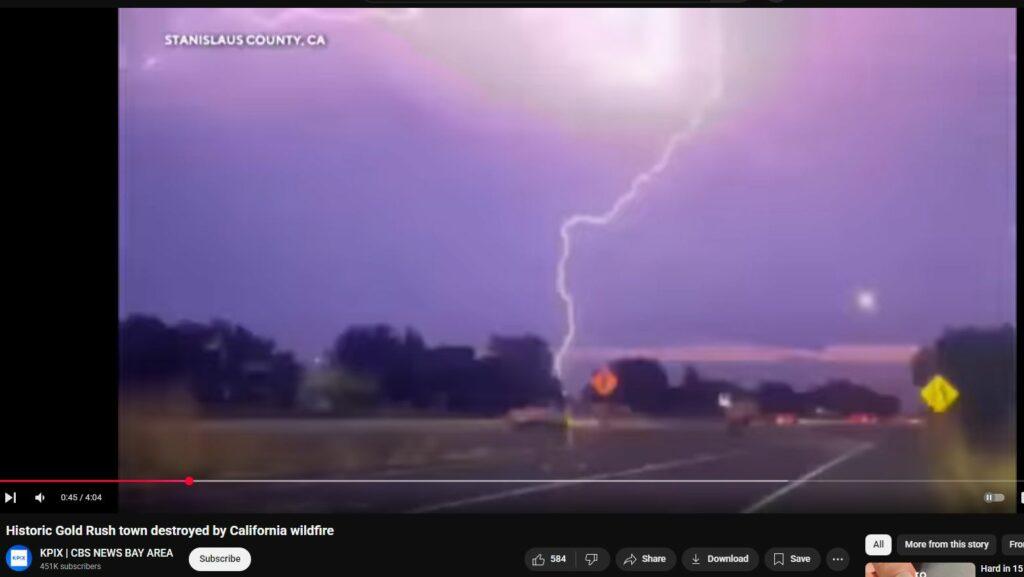 Dry Lightning Sparked by DEW a New Weather Warfare Wildphyre Weapon