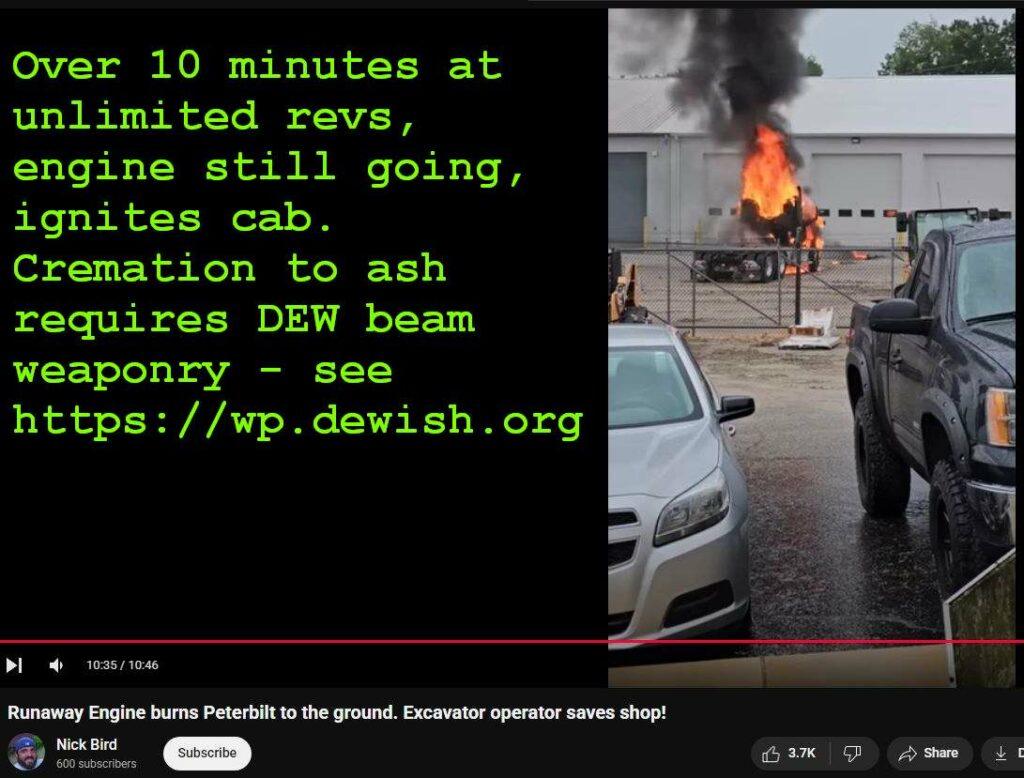 Runaway Deisel Engine does not burn to the ground