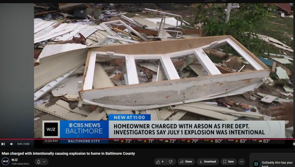 Jul 2025 Baltimore County Home Explosion