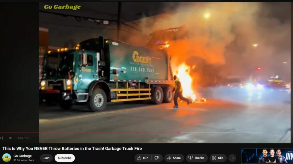 Apparent Genuine Lithium Battery Fire