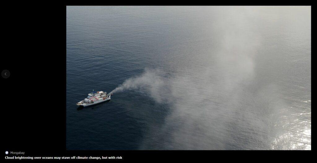 Cloud brightening bunker tanker