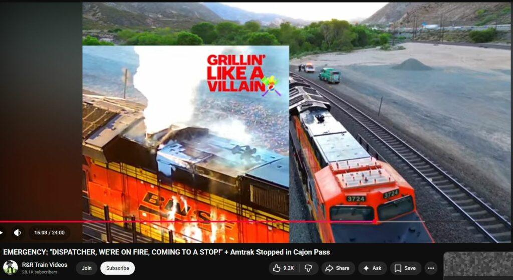 Possible DEW Attack on Train Engine July 2025 Cajon Pass