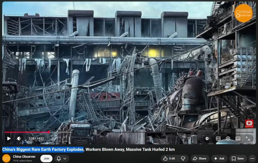 China Biggest Rare Earth Factory Destroyed by DEW Jan 2026
