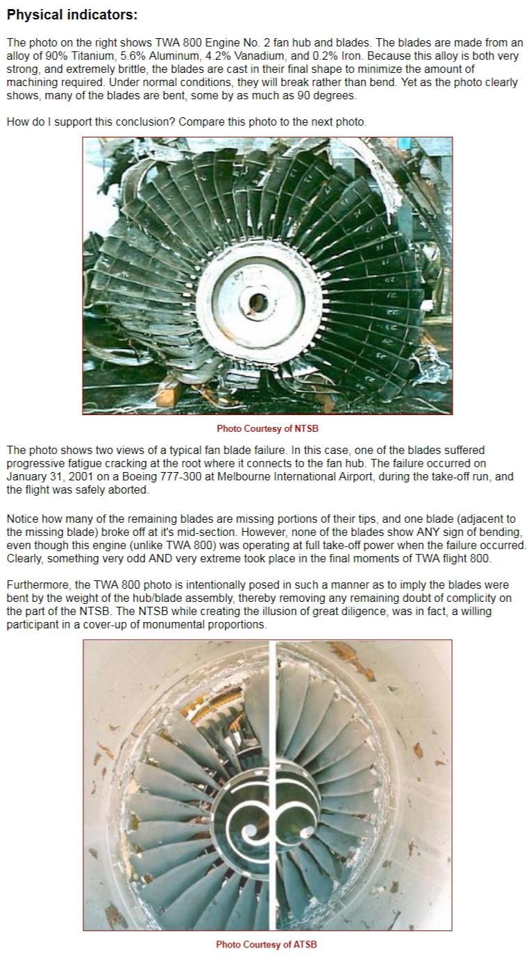 TWA800 Melted Blades