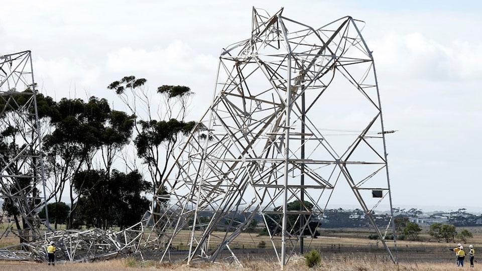 Transmission tower collapse