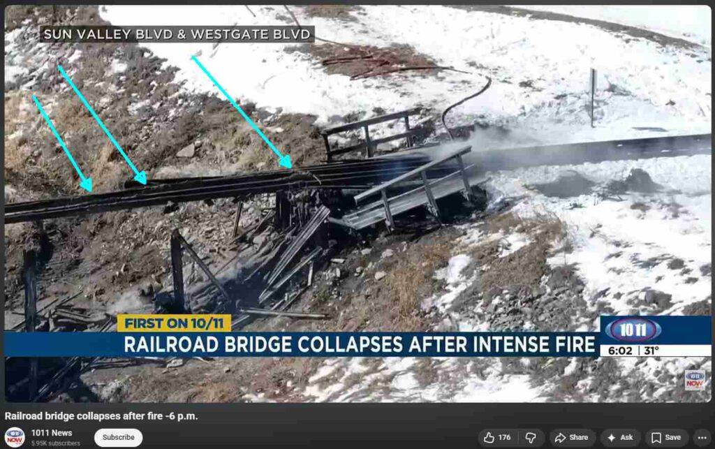 Pulsed DEW Slow Burns Railroad Bridge Lincoln Nebraska Feb 2026