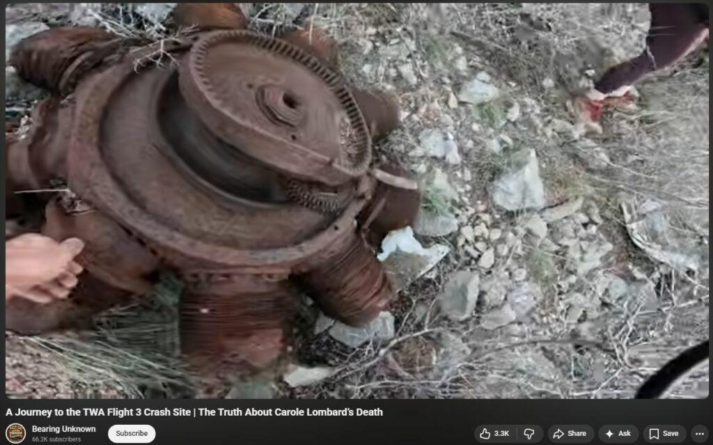 Carole Lombard wife of Clark Gable downed by DEW in TWA Flight 3