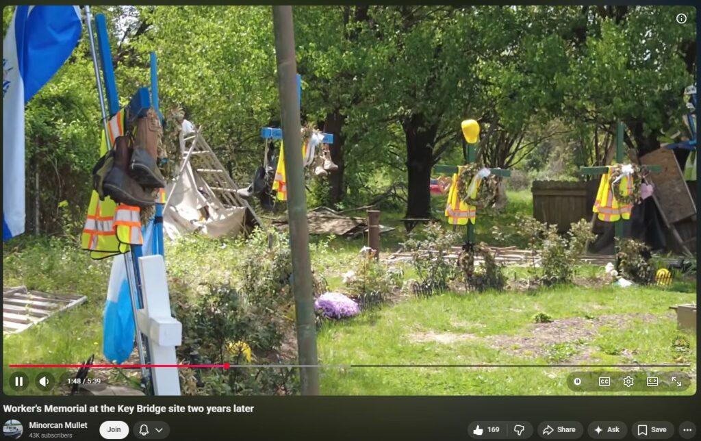 Baltimore Key Bridge #157 - Decrepit Memorial for the "Supposed Six" More Evidence of Sham?