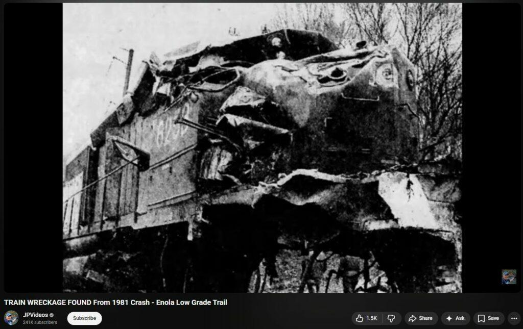 Evidence of DEW in 1981 Enola Low Grade Train Wreckage