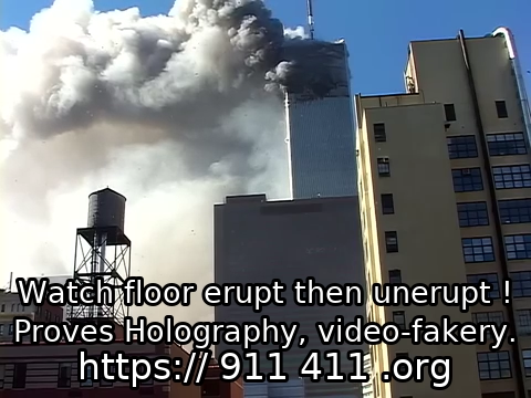 Floor Erupts Billows then Heals - 911 WTC Holography Video-Fakery Evidence