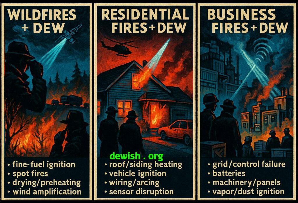 How DEWs are involved in Wild, Residential and Business Phyres